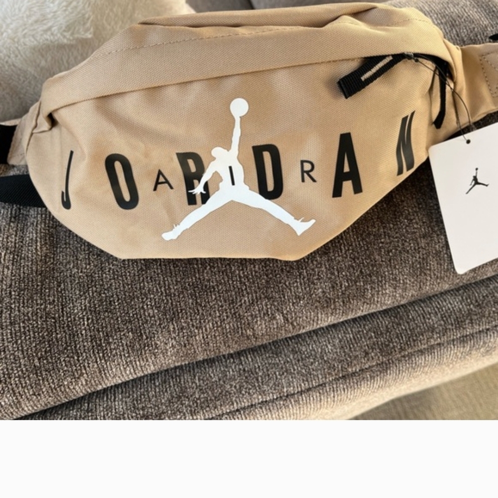 New Mens Jordan Tan Waist Bag Fanny Pack Size Large